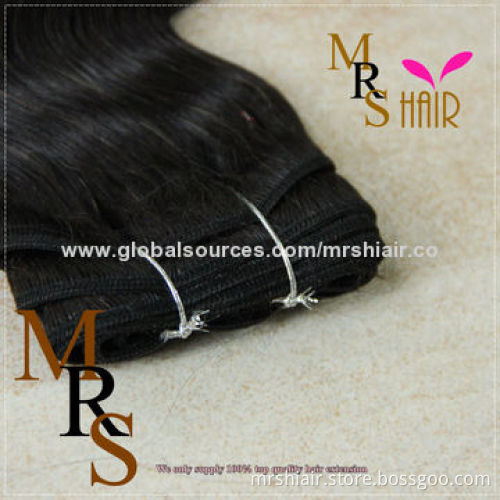 20-inch Natural Black New Body Wave Peruvian Hair Weaving